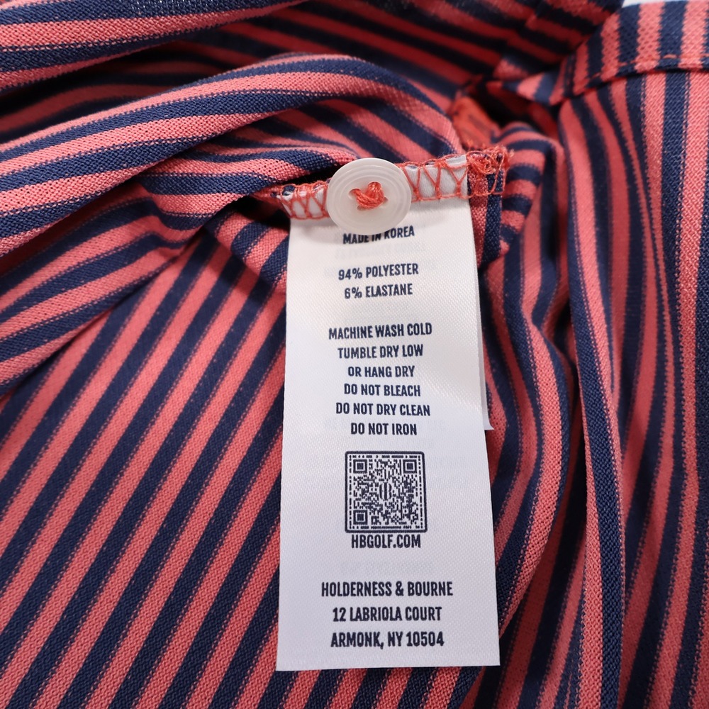 NWT HOLDERNESS & BOURNE Men's XXL Striped Maxwell Performance Golf Polo Shirt - Picture 6 of 8